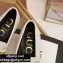 Gucci Textured Leather Mid-heel Loafers White with Chain 2020