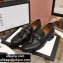 Gucci Leather Loafers Black with Web and Interlocking G 2020