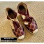 Gucci Heritage GG Lamé Platform Espadrilles Sandals Coffee 2020
