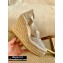 Gucci Heritage GG Lamé Platform Espadrilles Sandals Silver 2020