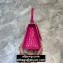 Balenciaga Hourglass XS Top Handle Bag in Crocodile Embossed Calfskin Fuchsia/Silver