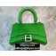 Balenciaga Hourglass XS Top Handle Bag in Grained Calfskin Light Green