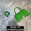 Balenciaga Hourglass Small Top Handle Bag in Grained Calfskin Light Green