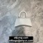 Balenciaga Hourglass XS Top Handle Bag in Grained Calfskin White