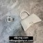 Balenciaga Hourglass Small Top Handle Bag in Grained Calfskin White