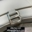 Balenciaga Hourglass Small Top Handle Bag in Grained Calfskin White