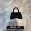 Balenciaga Hourglass XS Top Handle Bag in Grained Calfskin Black