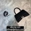 Balenciaga Hourglass Small Top Handle Bag in Grained Calfskin Black