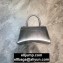 Balenciaga Hourglass Small Top Handle Bag Silver