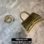 Balenciaga Hourglass Small Top Handle Bag in Crocodile Embossed Calfskin Gold