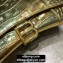 Balenciaga Hourglass Small Top Handle Bag in Crocodile Embossed Calfskin Gold