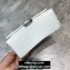 Balenciaga Hourglass XS Top Handle Bag in Crocodile Embossed Calfskin White/Silver