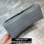 Balenciaga Hourglass Small Top Handle Bag in Crocodile Embossed Calfskin Gray/Silver