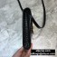 Balenciaga B. Phone Holder Bag in Crocodile Embossed Calfskin Black