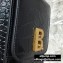 Balenciaga B. Phone Holder Bag in Crocodile Embossed Calfskin Black