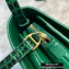 Balenciaga B. Small Bag in Crocodile Embossed Calfskin Green