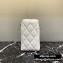 Balenciaga B. Quilted Leather Phone Holder Bag White