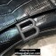 Balenciaga Hourglass Small Top Handle Bag in Crocodile Embossed Calfskin So Black