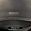 Balenciaga Hourglass Small Top Handle Bag in Crocodile Embossed Calfskin So Black