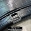 Balenciaga Hourglass Large Top Handle Bag in Crocodile Embossed Calfskin So Black
