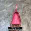 Balenciaga Hourglass XS Top Handle Bag in Crocodile Embossed Calfskin Pink/Silver