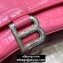Balenciaga Hourglass Small Top Handle Bag in Crocodile Embossed Calfskin Pink/Silver