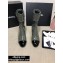 Chanel Heel 4.5cm Boots Patent Crinkled Dark Green/Black 2020