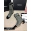 Chanel Heel 4.5cm Boots Patent Crinkled Dark Green/Black 2020