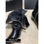 Chanel Heel 4.5cm Boots Patent Crinkled Black 2020
