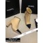 Chanel Heel Chain Ankle Boots Leather Beige 2020