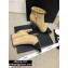 Chanel Heel Chain Ankle Boots Leather Beige 2020