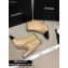Chanel Heel Chain Ankle Boots Leather Beige 2020
