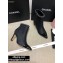 Chanel Heel Chain Ankle Boots Denim Black 2020