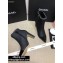 Chanel Heel Chain Ankle Boots Denim Black 2020