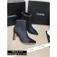 Chanel Heel Chain Ankle Boots Denim Black 2020