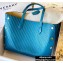 Givenchy Medium BOND Shopper Tote Bag in GIVENCHY Chain Embossed Leather Blue 2020