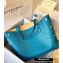 Givenchy Medium BOND Shopper Tote Bag in GIVENCHY Chain Embossed Leather Blue 2020
