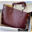 Givenchy Medium BOND Shopper Tote Bag in GIVENCHY Chain Embossed Leather Burgundy 2020