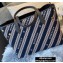 Givenchy Medium BOND Shopper Tote Bag in GIVENCHY Chain Jacquard Blue 2020