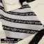 Alexander Wang Small Logo Knit Jacquard Shopper Tote Bag White