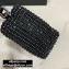 Alexander Wang Wangloc Medium Pouch Bag With Crystal Rhinestone Chain Mesh Black