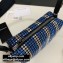 Alexander Wang Wangloc Medium Pouch Bag With Crystal Rhinestone Chain Mesh Blue/Silver