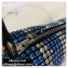 Alexander Wang Wangloc Medium Pouch Bag With Crystal Rhinestone Chain Mesh Blue/Silver