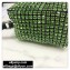 Alexander Wang Wangloc Medium Pouch Bag With Crystal Rhinestone Chain Mesh Green
