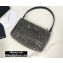 Alexander Wang Wangloc Medium Pouch Bag With Crystal Rhinestone Chain Mesh Gray