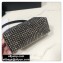 Alexander Wang Wangloc Medium Pouch Bag With Crystal Rhinestone Chain Mesh Gray