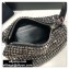 Alexander Wang Wangloc Medium Pouch Bag With Crystal Rhinestone Chain Mesh Gray