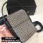 Alexander Wang Mini Shoulder Tote Bag With Crystal Rhinestone Chain Mesh Silver