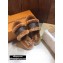 Louis Vuitton Mink Fur Lock It Flat Mules Brown 2020