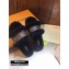 Louis Vuitton Mink Fur Lock It Flat Mules Black/Brown 2020
